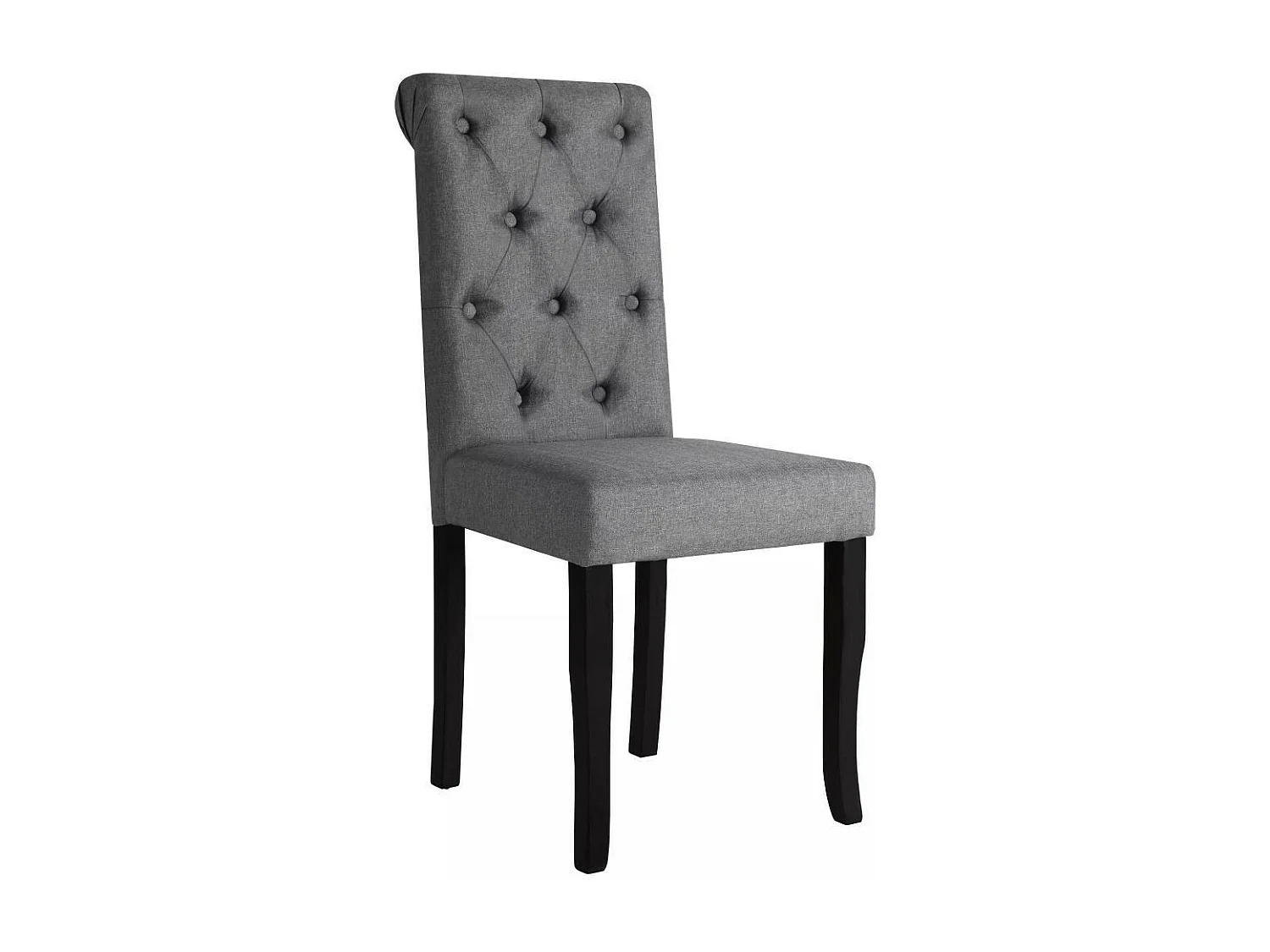 Eetkamerstoelen 6 st stof donkergrijs