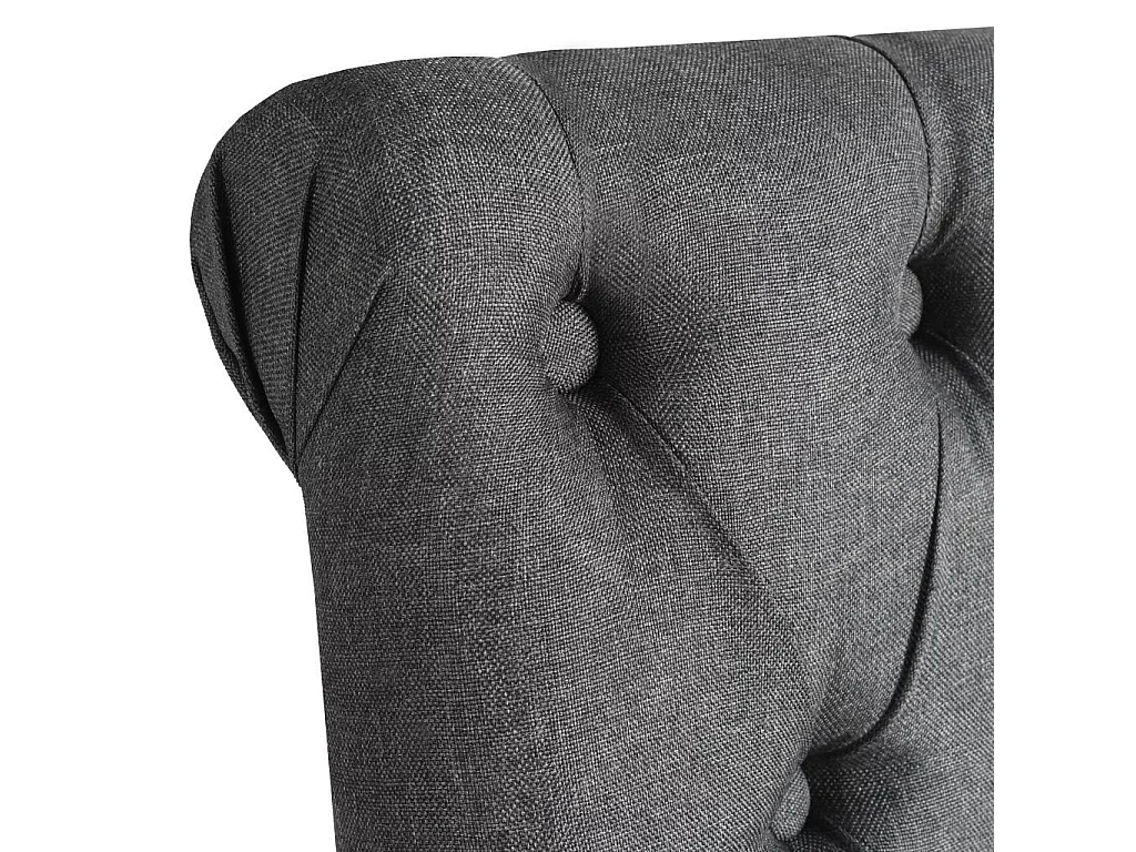 Eetkamerstoelen 6 st stof donkergrijs