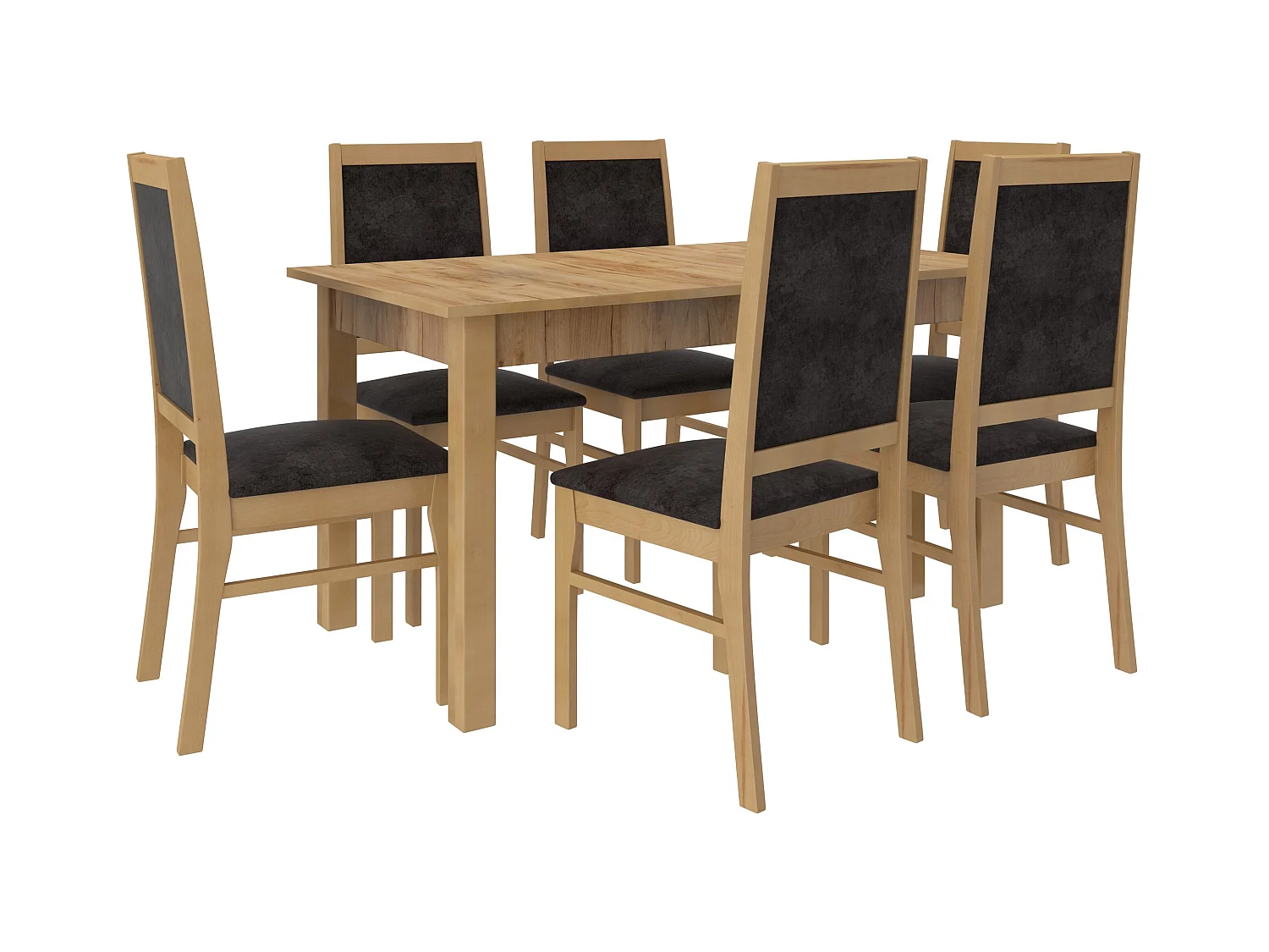 Chaise bois de hêtre et tissu Klarika-Tissu 27118