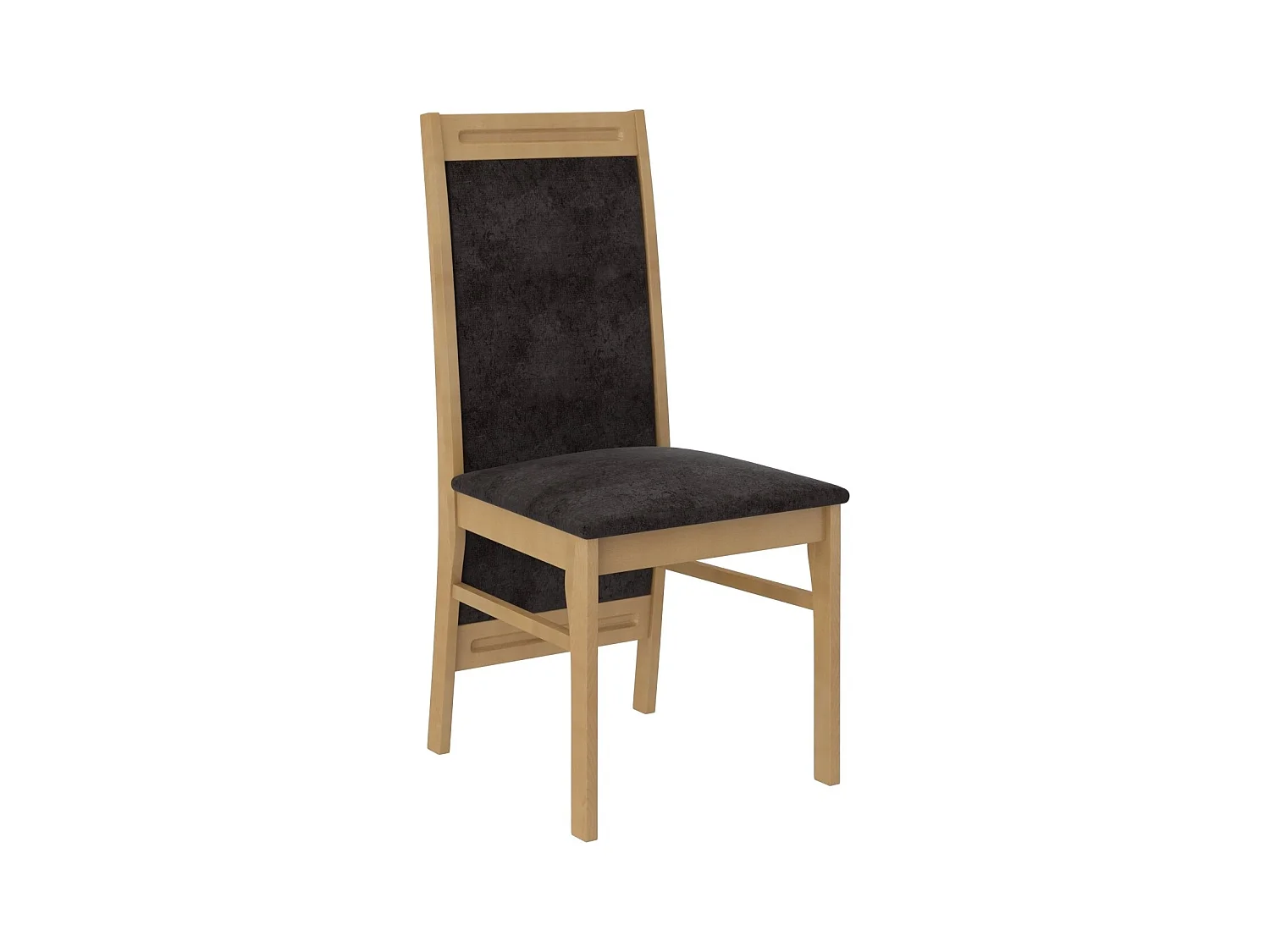 Chaise en bois de hêtre naturel et tissu Komba-Tissu 27100