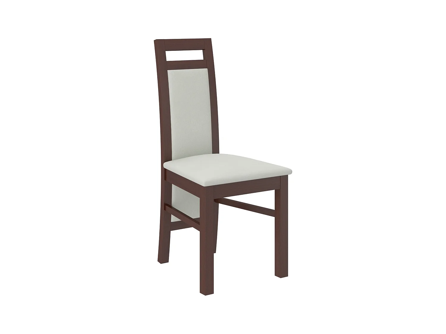 Chaise bois Noyer foncé et tissu tissu Mouka-Tissu 27109