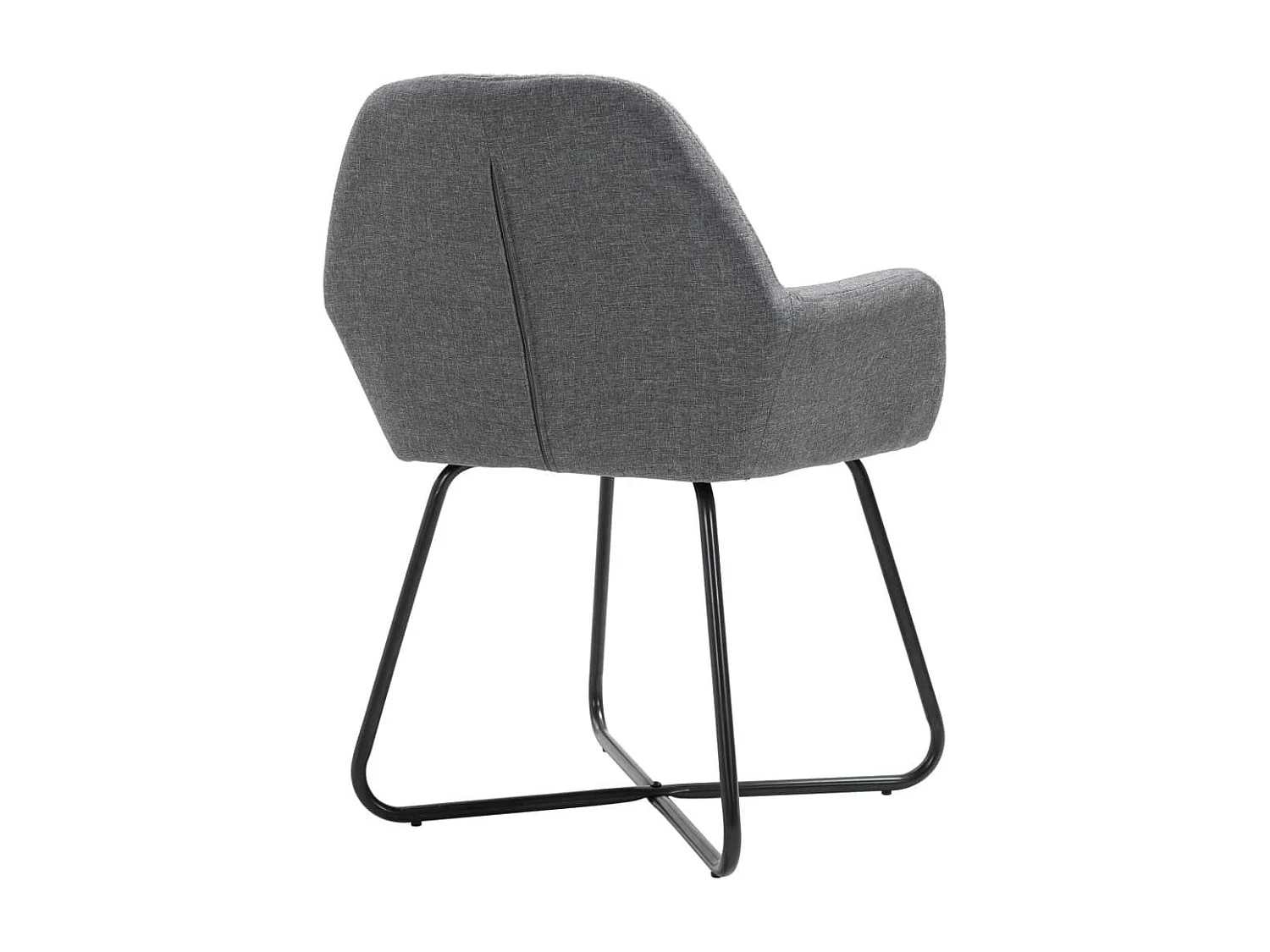 Chaises de salle à manger 6 pcs Gris foncé Tissu 14