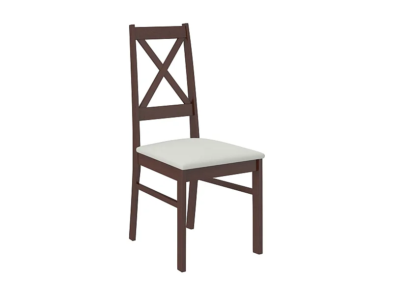 Chaise bois Noyer foncé et tissu au choix Opka-Tissu 27116