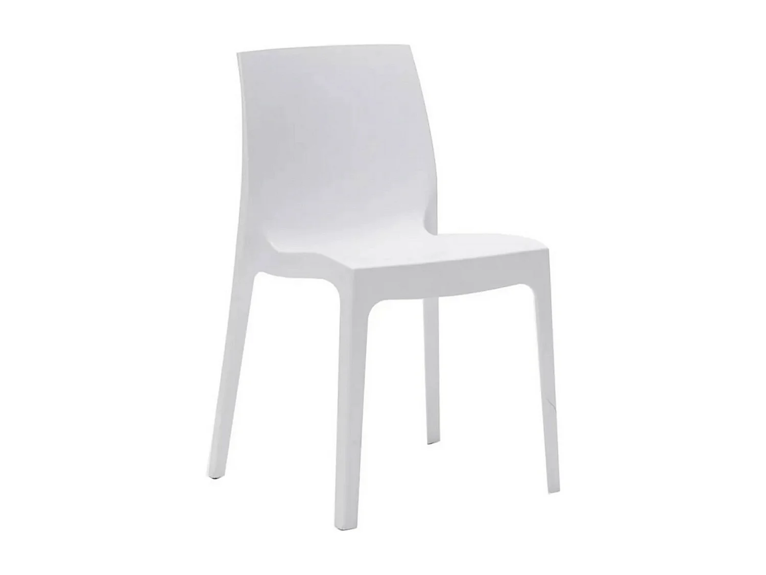 Chaise moderne polypropylène Lezane - Lot de 4-Couleur Blanc