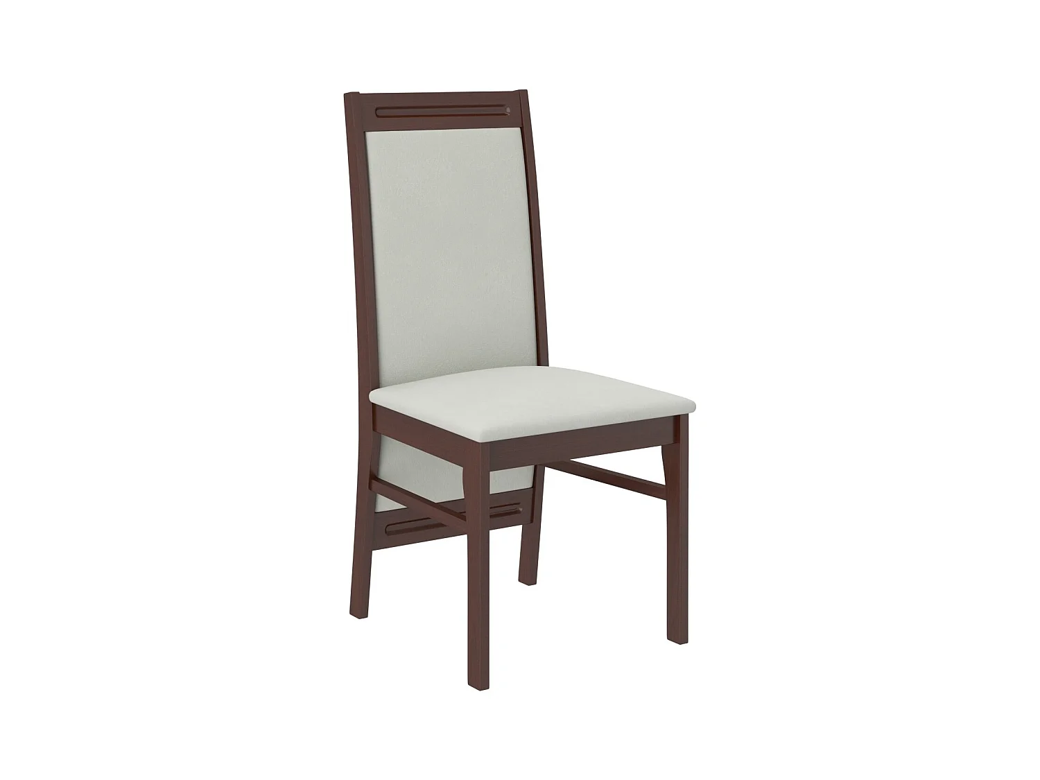 Chaise en bois Noyer foncé et tissu Komba-Tissu 27114