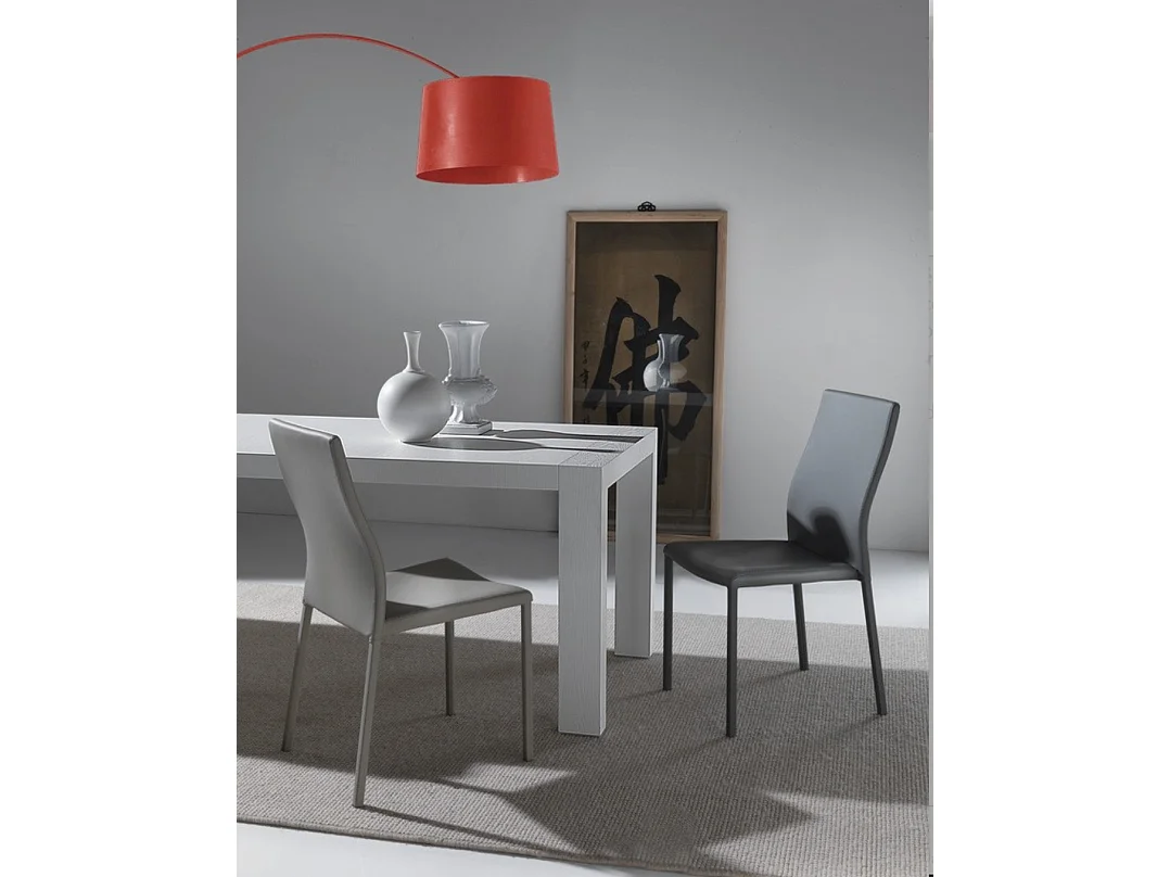 Lenaza Klassieke stoel van kunstleer - Set van 4-Kleur Grijs