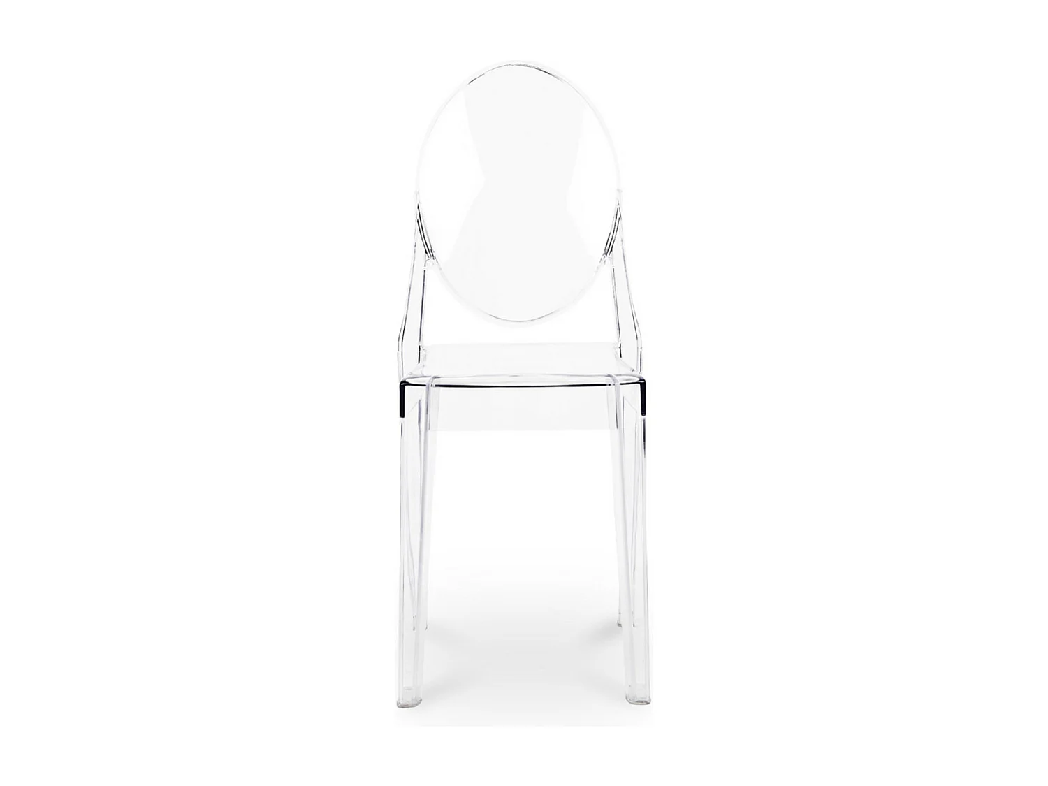 Silla Louiva gris transparente-Color Naranja transparente