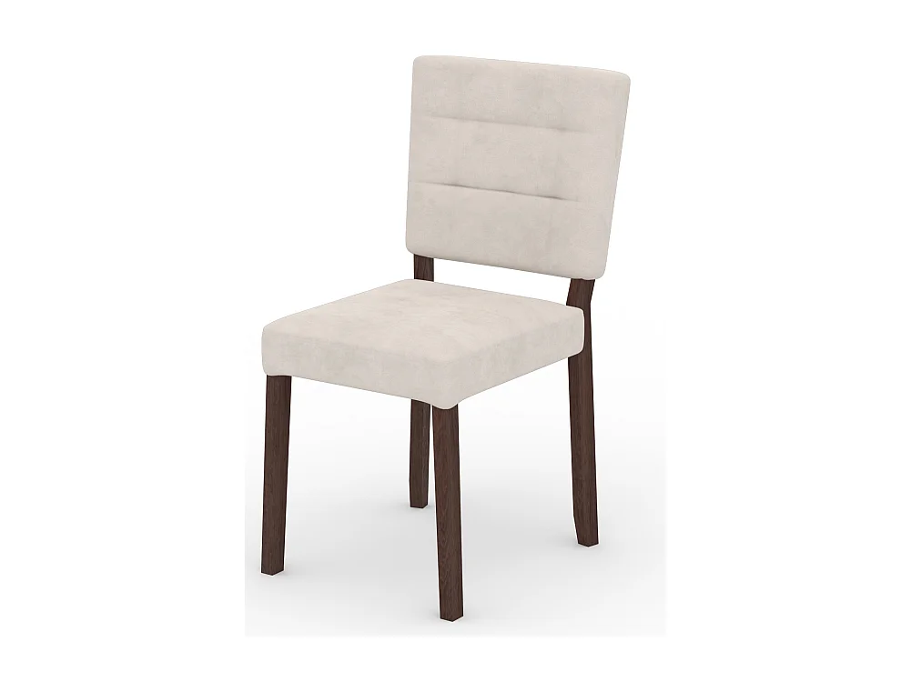 Chaise moderne en bois Noyer foncé et tissu au choix Kloba-Tissu 27105