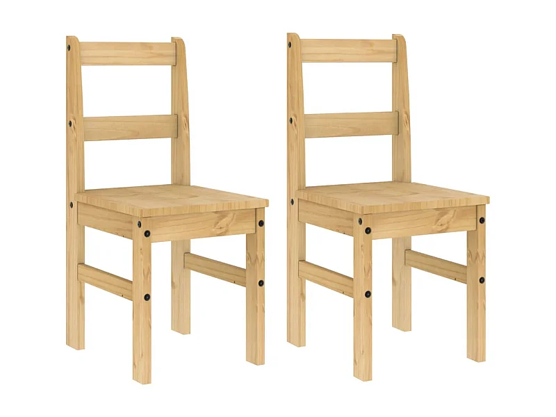 Chaises à manger lot de 2 Panama 40x46x90 bois massif de pin