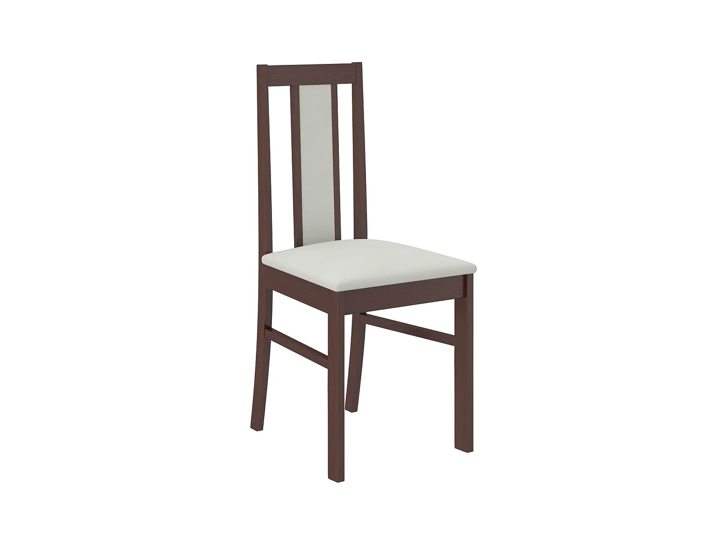 Chaise bois Noyer foncé et tissu Louiza-Tissu 27108