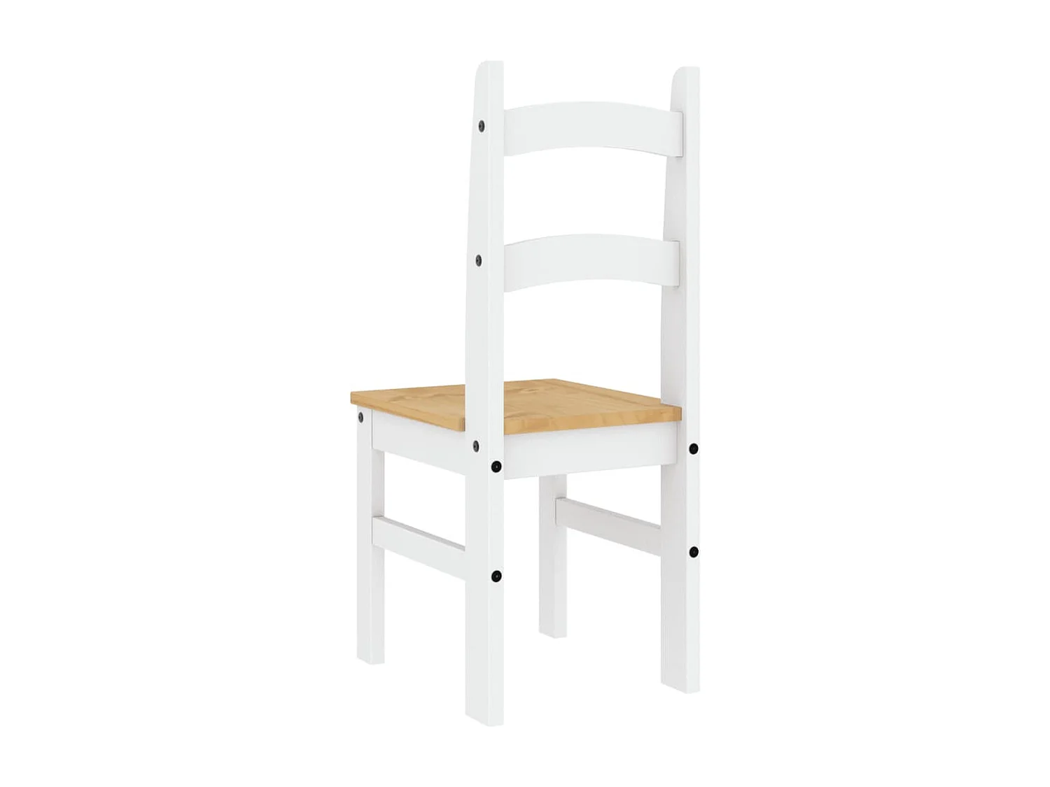 Chaises à manger lot de 2 blanc 40x46x99 bois massif de pin