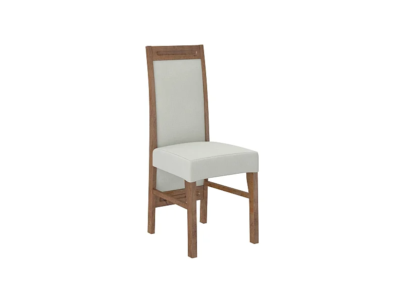 Chaise bois marron et tissu au choix Valka-Tissu 27102