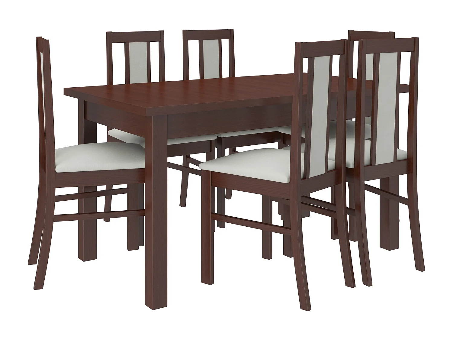 Chaise bois Noyer foncé et tissu Louiza-Tissu 27109