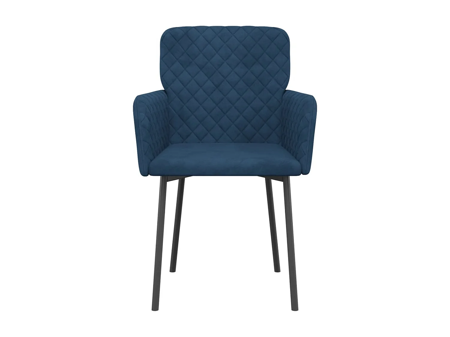 Chaises à manger lot de 2 Bleu Velours