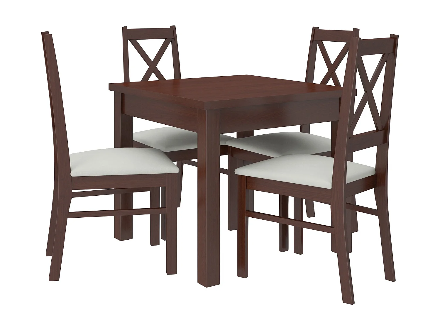 Stoel in donker walnoothout en stof. 34 kleuren om uit Opka te kiezen-Stof 27107