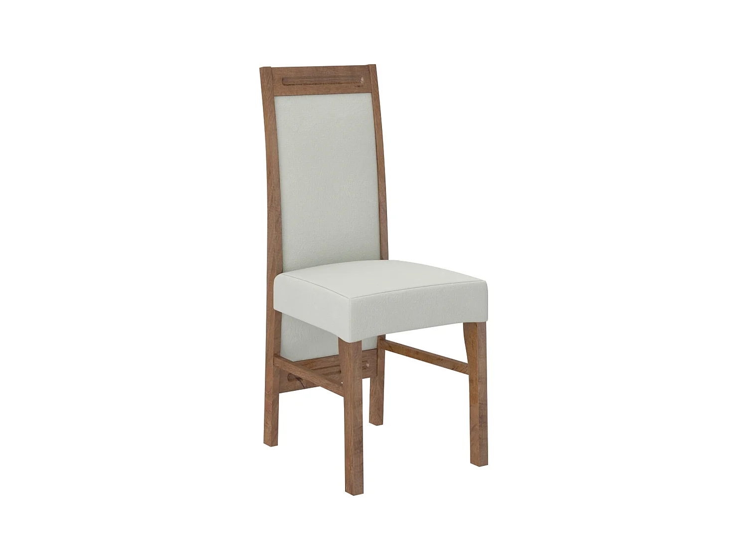Chaise bois marron et tissu au choix Valka-Tissu 27108
