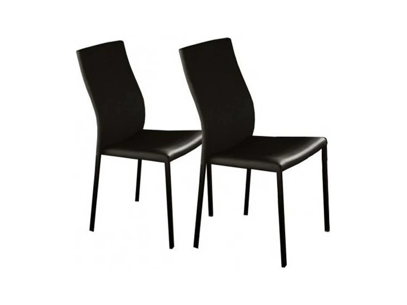 Chaise classique en faux cuir Lenaza - Lot de 4-Couleur Blanc