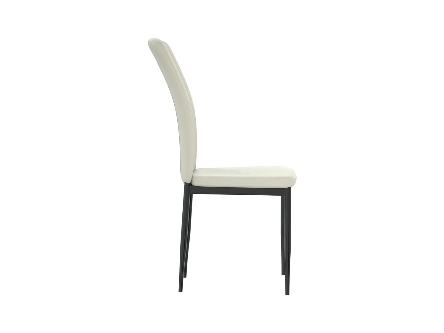Chaises à manger lot de 2 Crème Velours
