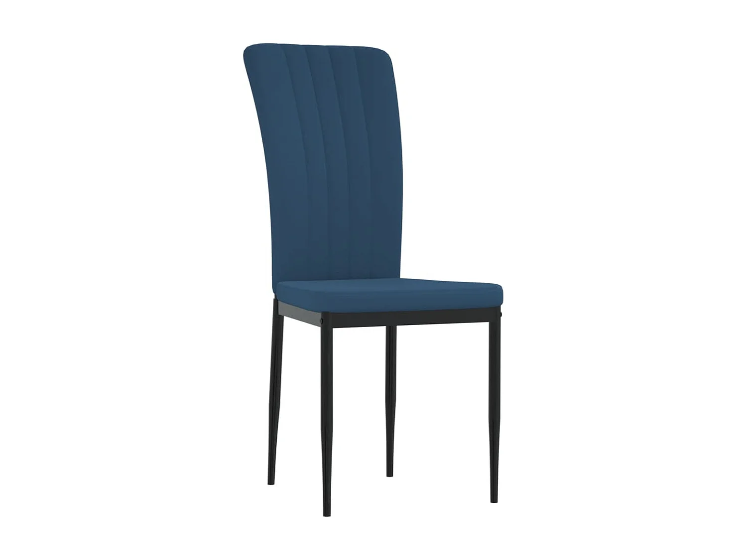 Eetkamerstoelen 4 st fluweel blauw