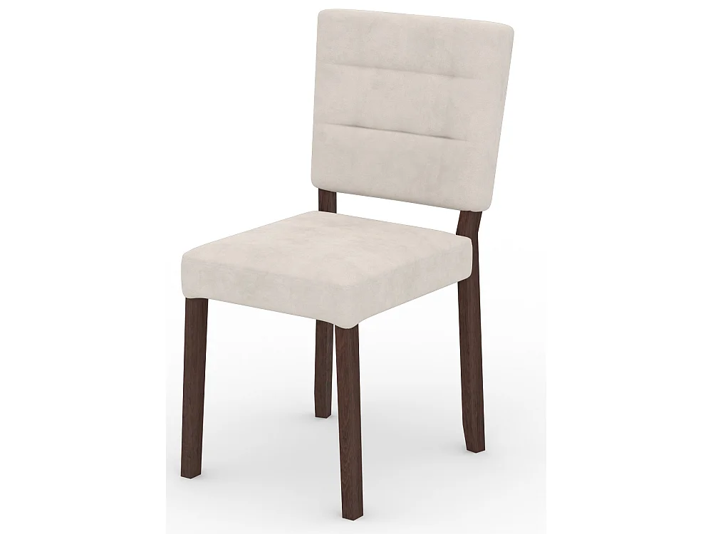 Chaise moderne en bois Noyer foncé et tissu au choix Kloba-Tissu 27106