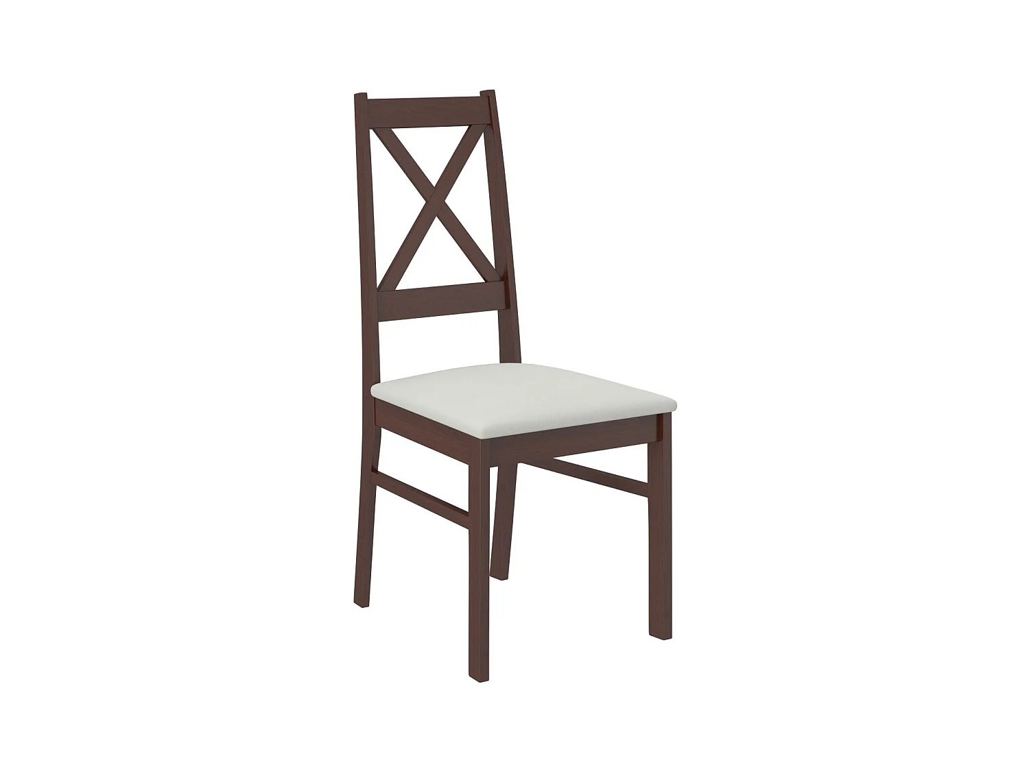 Chaise bois Noyer foncé et tissu au choix Opka-Tissu 27103