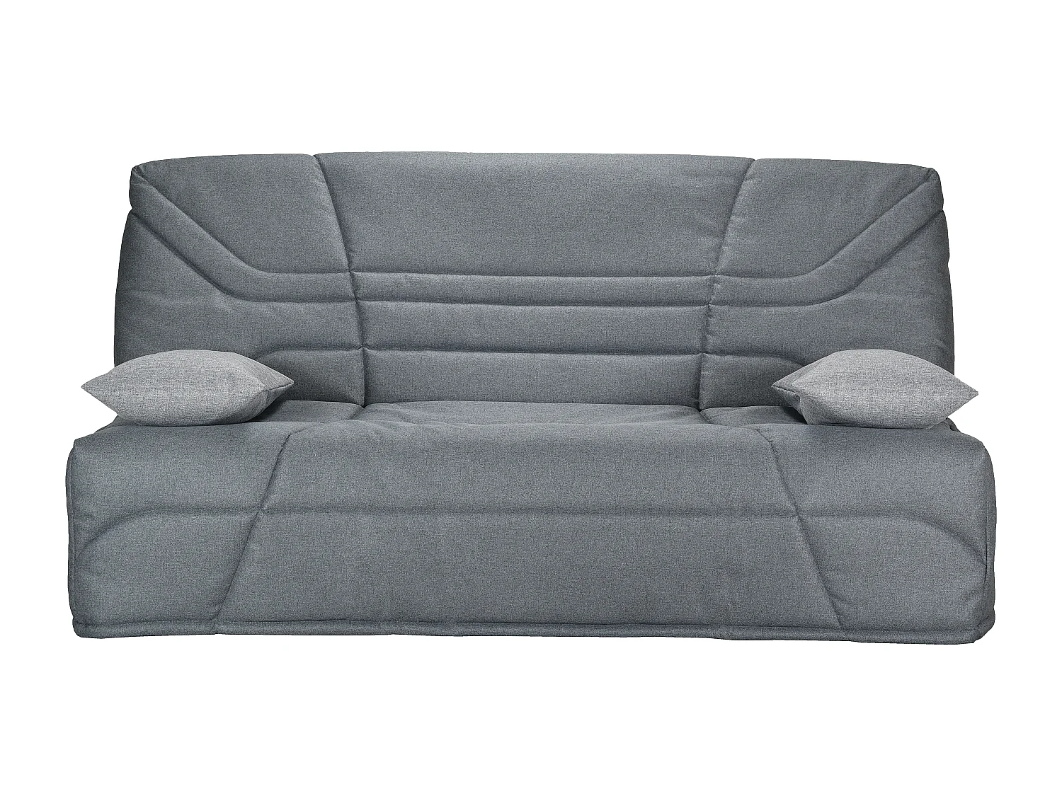 Banquette clic clac tissu 130x190 matelas Starbed 13cm avec coffre de rangement Raka-Couleur Bleu nuit