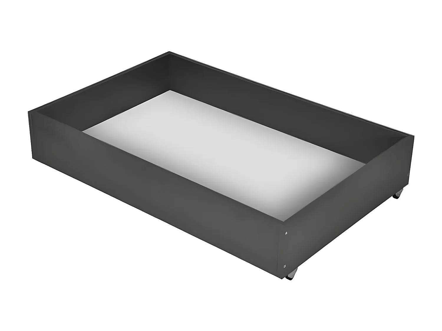 Banquette clic clac tissu 130x190 matelas Starbed 13cm avec coffre de rangement Raka-Couleur Bleu nuit