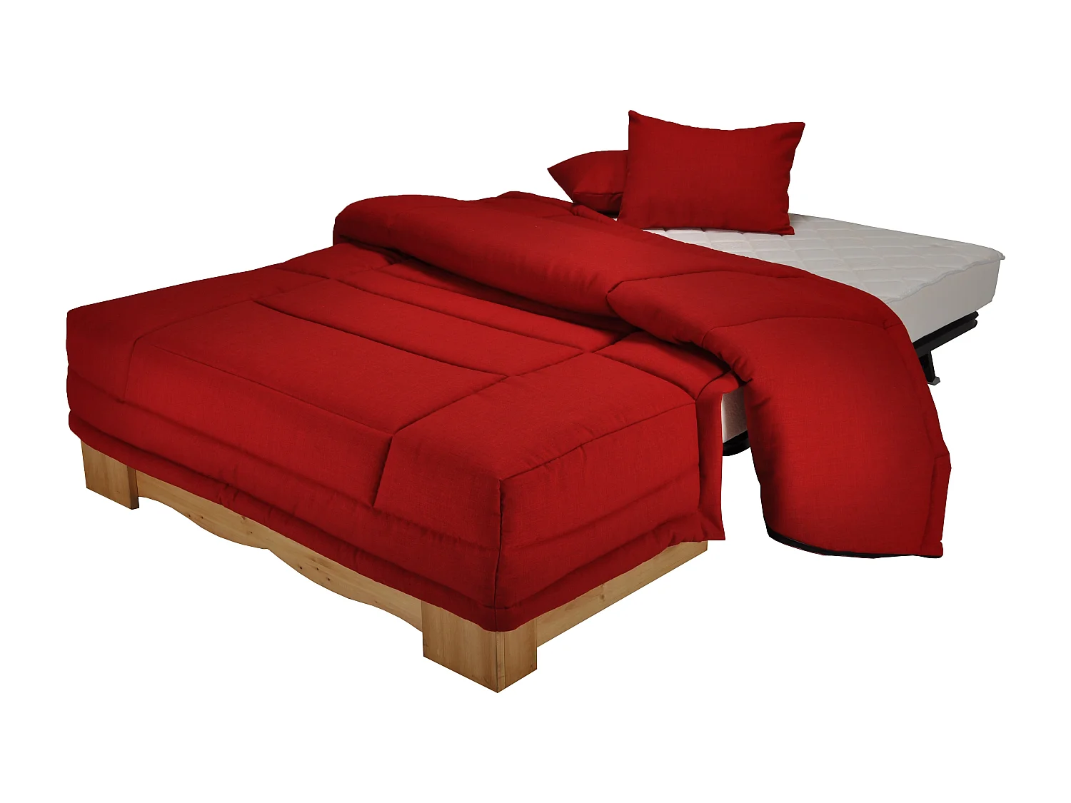 Banquette clic Clac tissu 130x190 avec coffre de rangement Mirabel-Couleur B 925