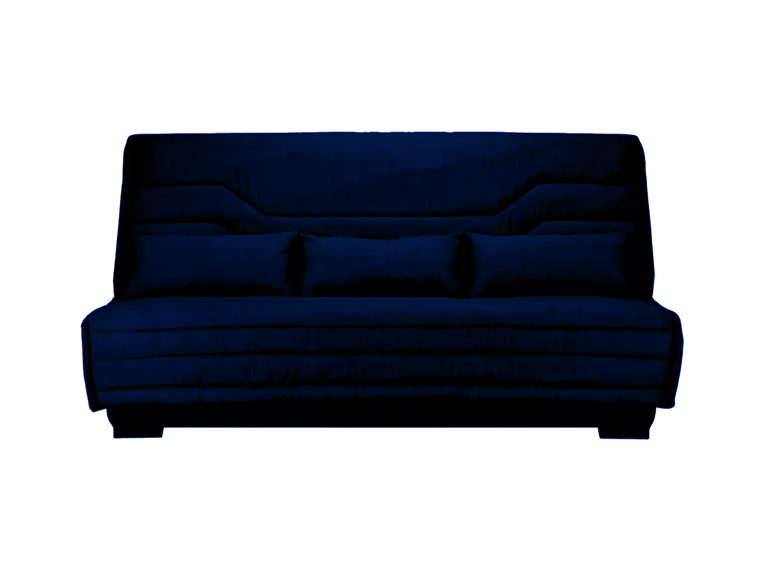 Canapé Clic Clac nouveau tissu avec coffre matelas Bultex 15cm Bianca 140x200-Couleur Bleu marine