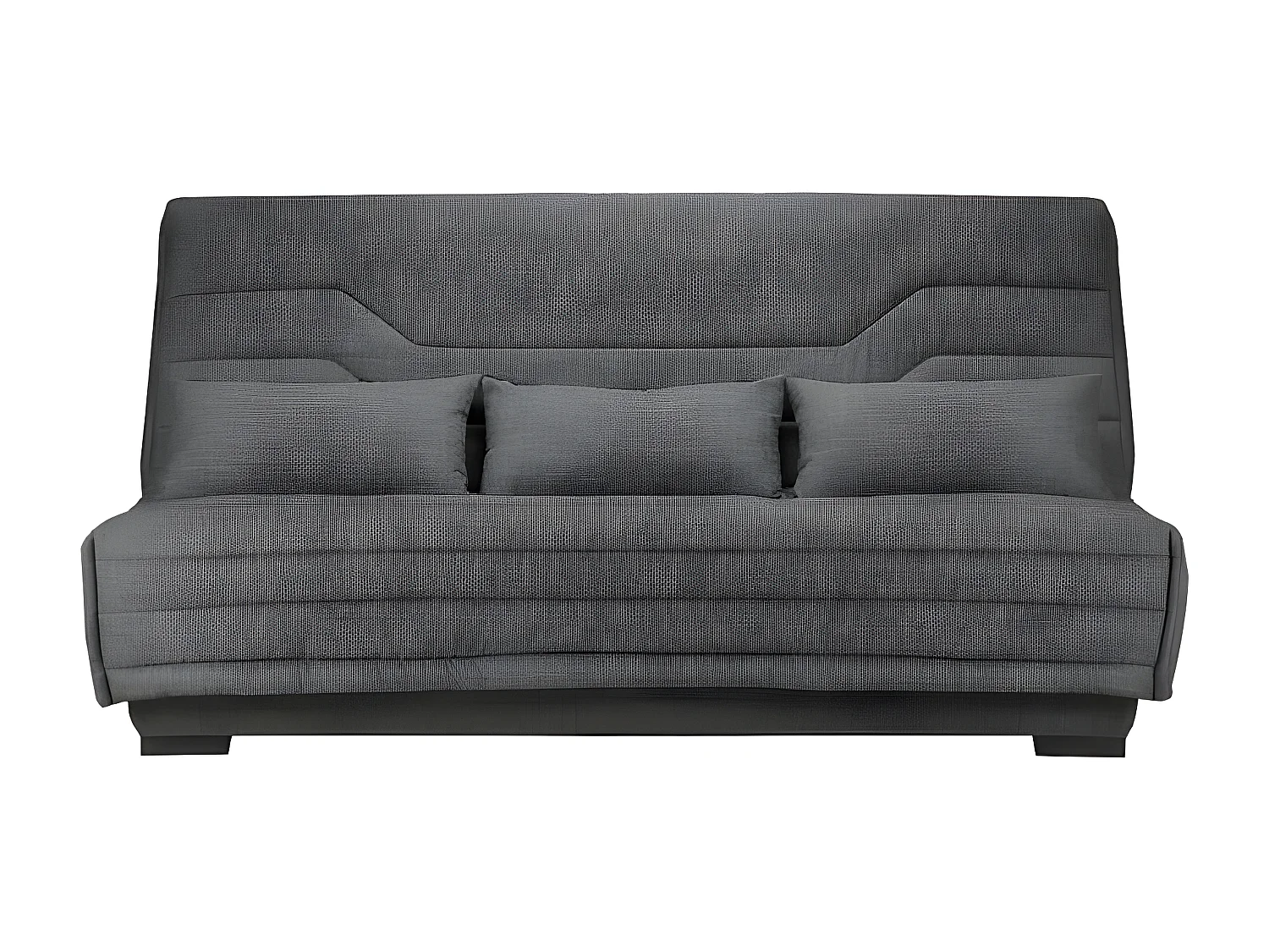 Canapé Clic Clac nouveau tissu avec coffre matelas Bultex 15cm Bianca 140x200-Couleur Bleu marine