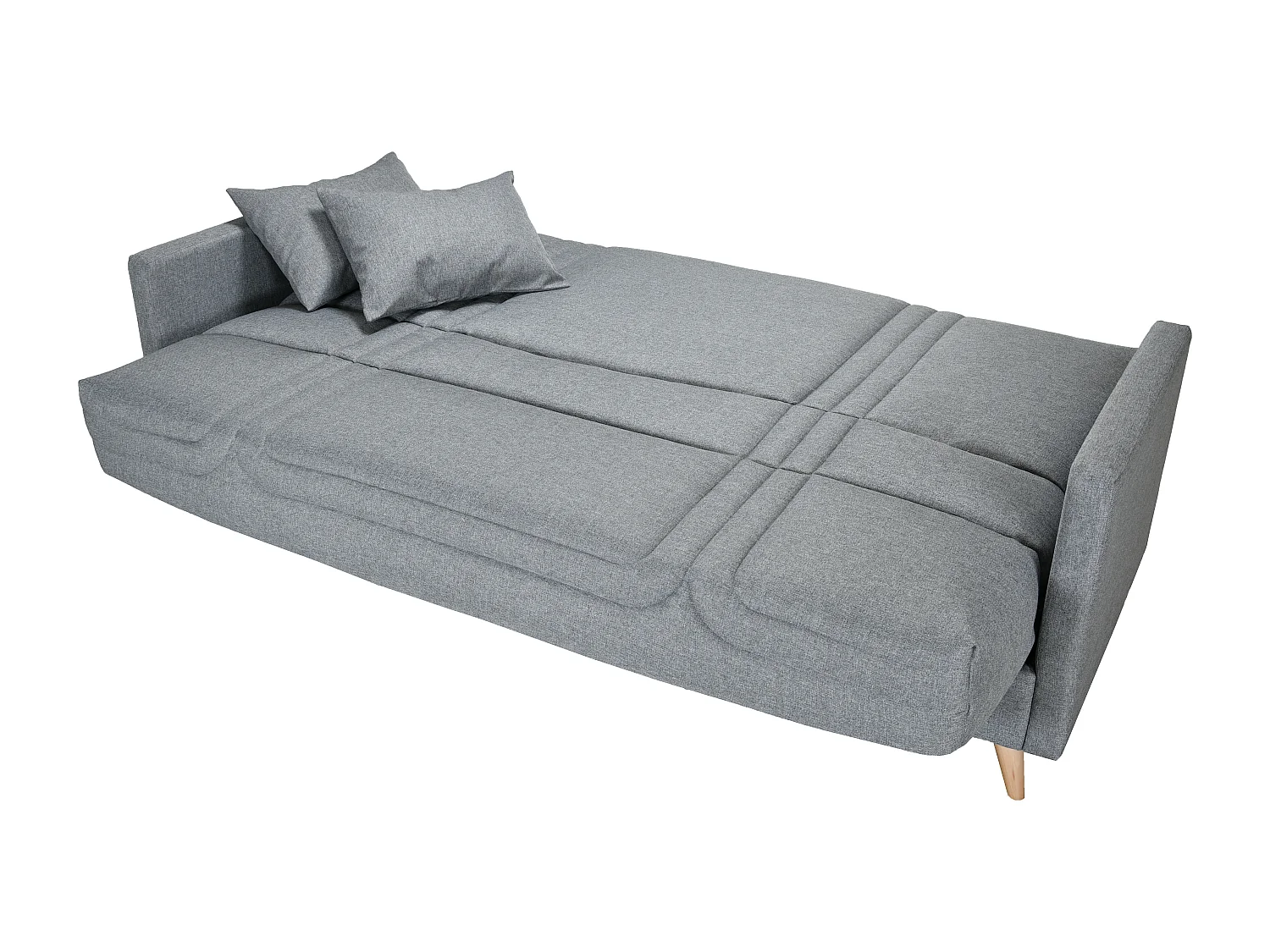 Stoffen slaapbank 130x190 cm Bultex matras 14 cm met Balia opbergruimte-Kleur Lichtroze