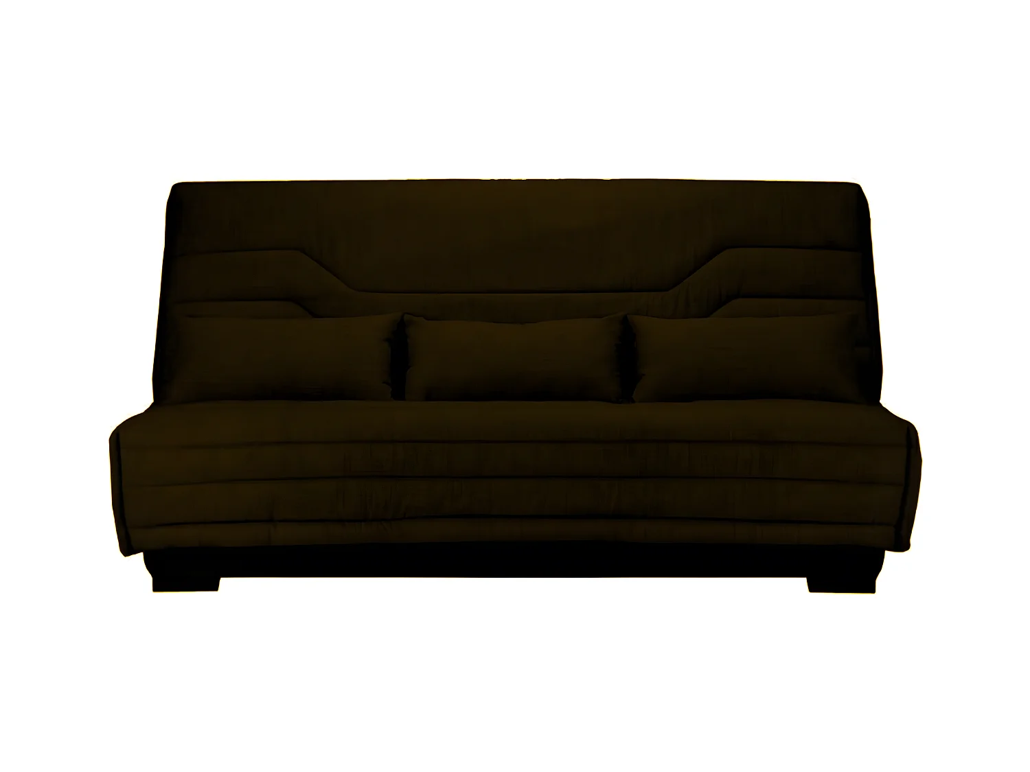 Canapé Clic Clac nouveau tissu avec coffre matelas Bultex 15cm Bianca 140x200-Couleur Marron Foncé