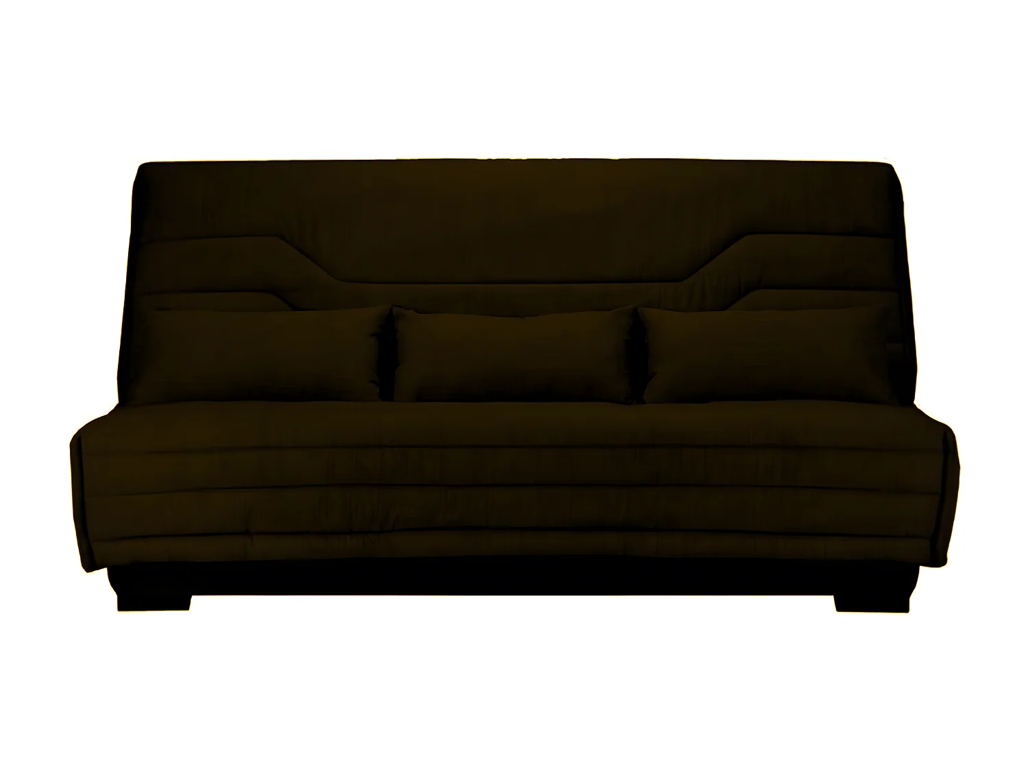 Canapé Clic Clac nouveau tissu avec coffre matelas Bultex 15cm Bianca 140x200-Couleur Marron Foncé