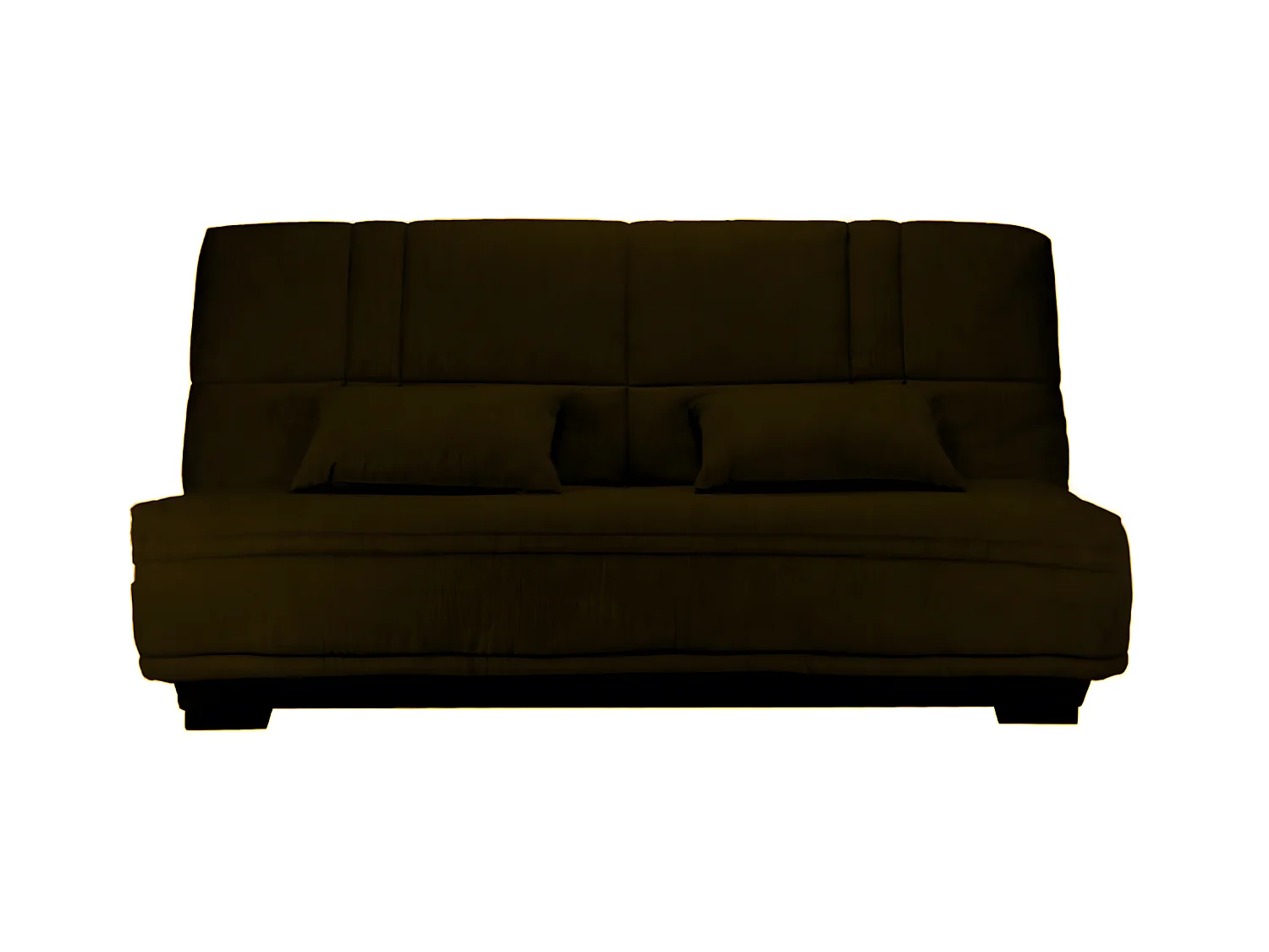 Canapé clic clac tissu avec rangement matelas Starlux 17cm Minel 207cm-Couleur Marron Foncé