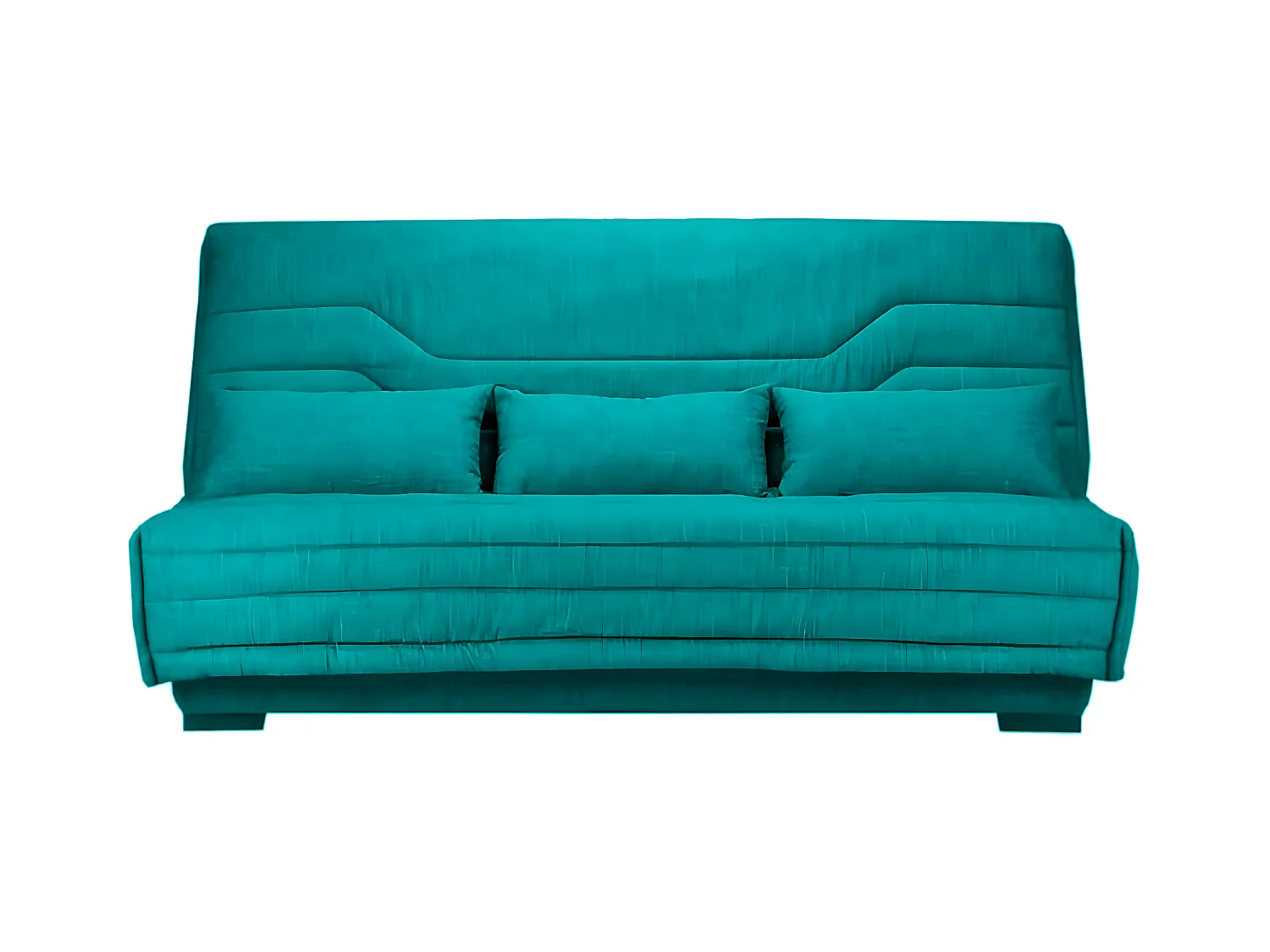 Canapé Clic Clac nouveau tissu avec coffre matelas Bultex 15cm Bianca 140x200-Couleur Bleu cyan