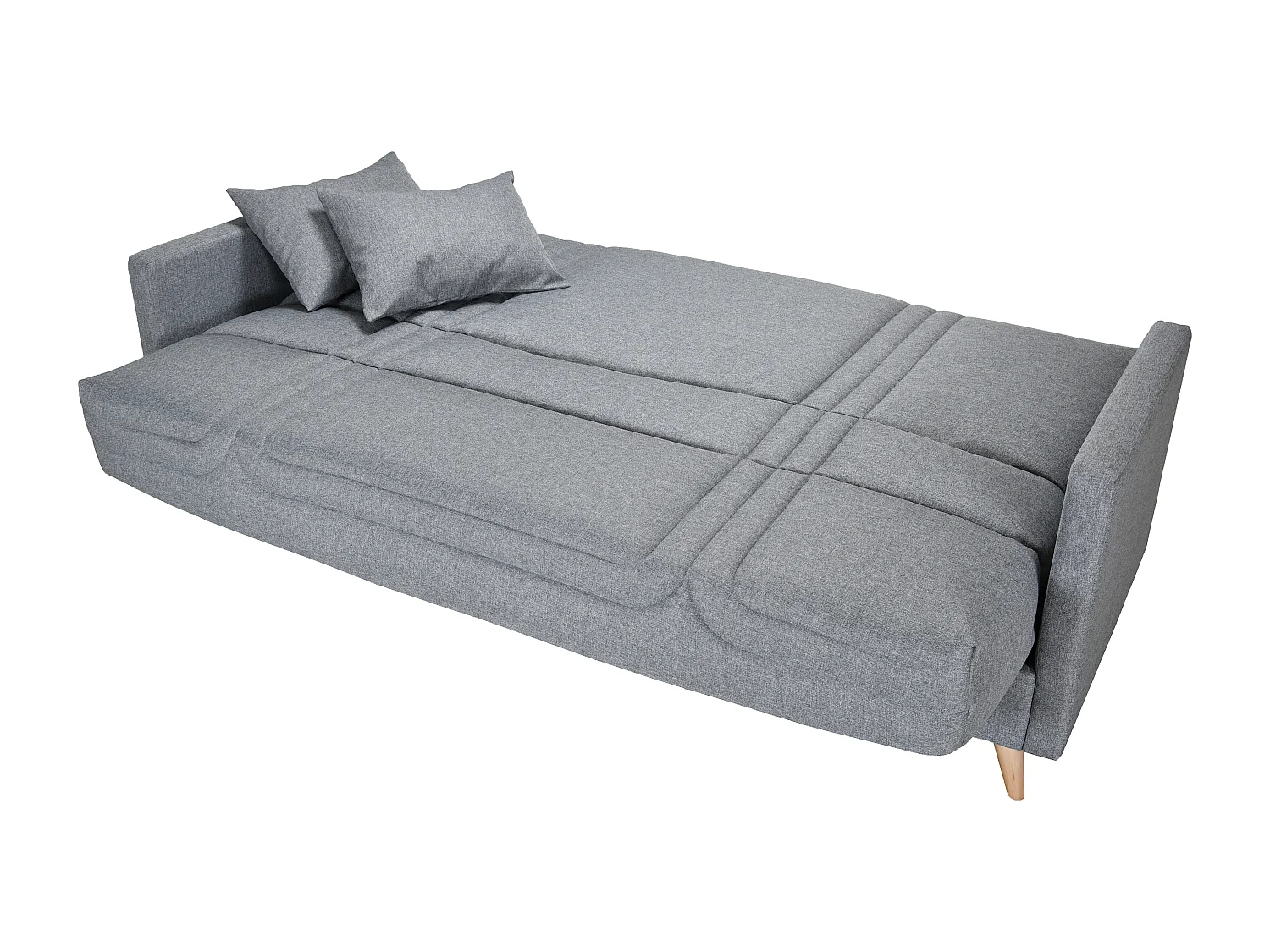 Banquette clic clac tissu 130x190 matelas Bultex 14cm avec rangement Balia-Couleur Rouge