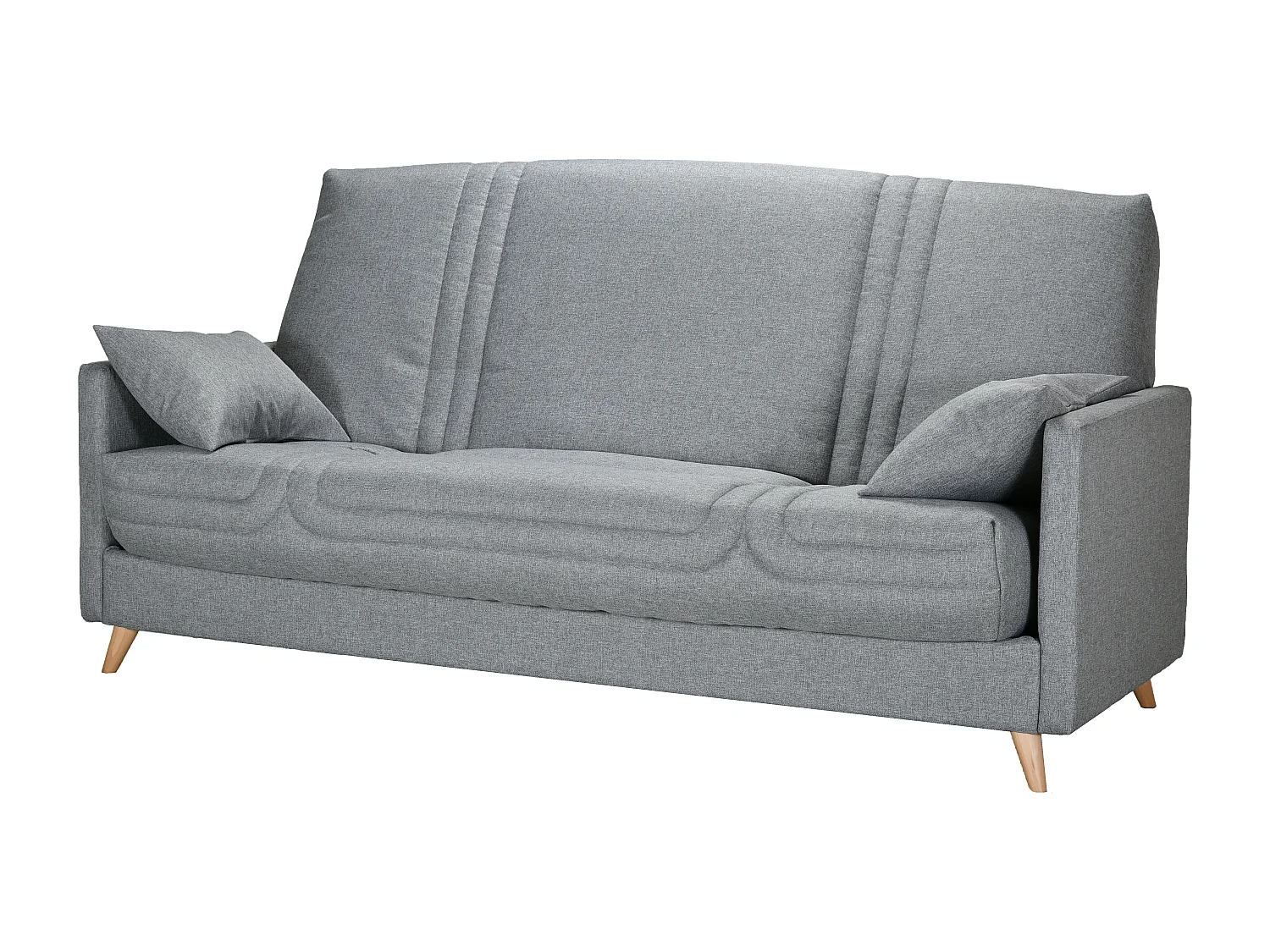 Banquette clic clac tissu 130x190 matelas Bultex 14cm avec rangement Balia-Couleur Rouge