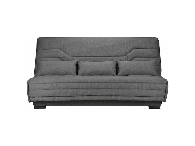 Canapé Clic Clac nouveau tissu avec coffre matelas Bultex 15cm Bianca 140x200-Couleur Jaune ambre