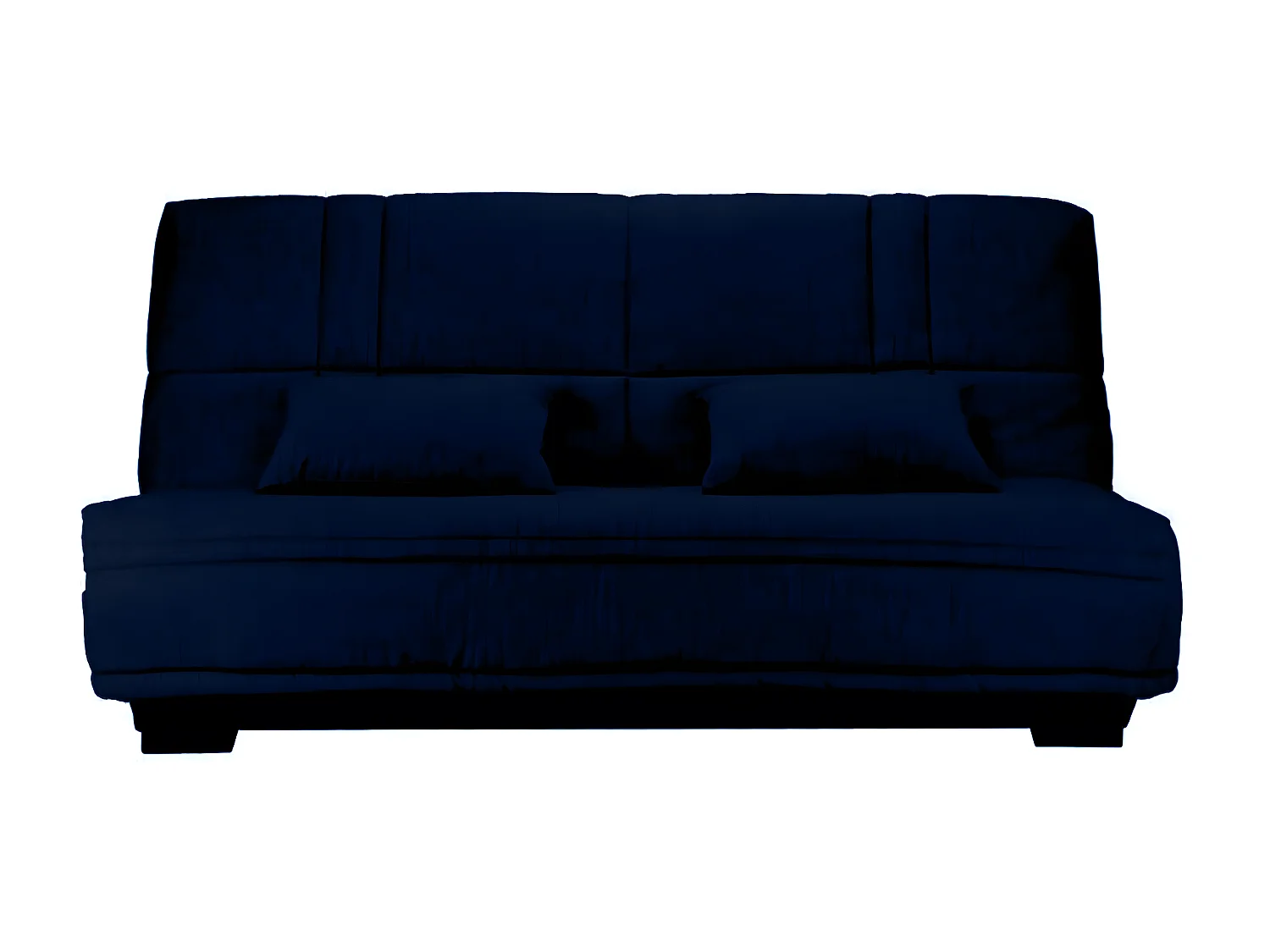 Canapé clic clac tissu avec rangement matelas Starlux 17cm Minel 207cm-Couleur Bleu marine