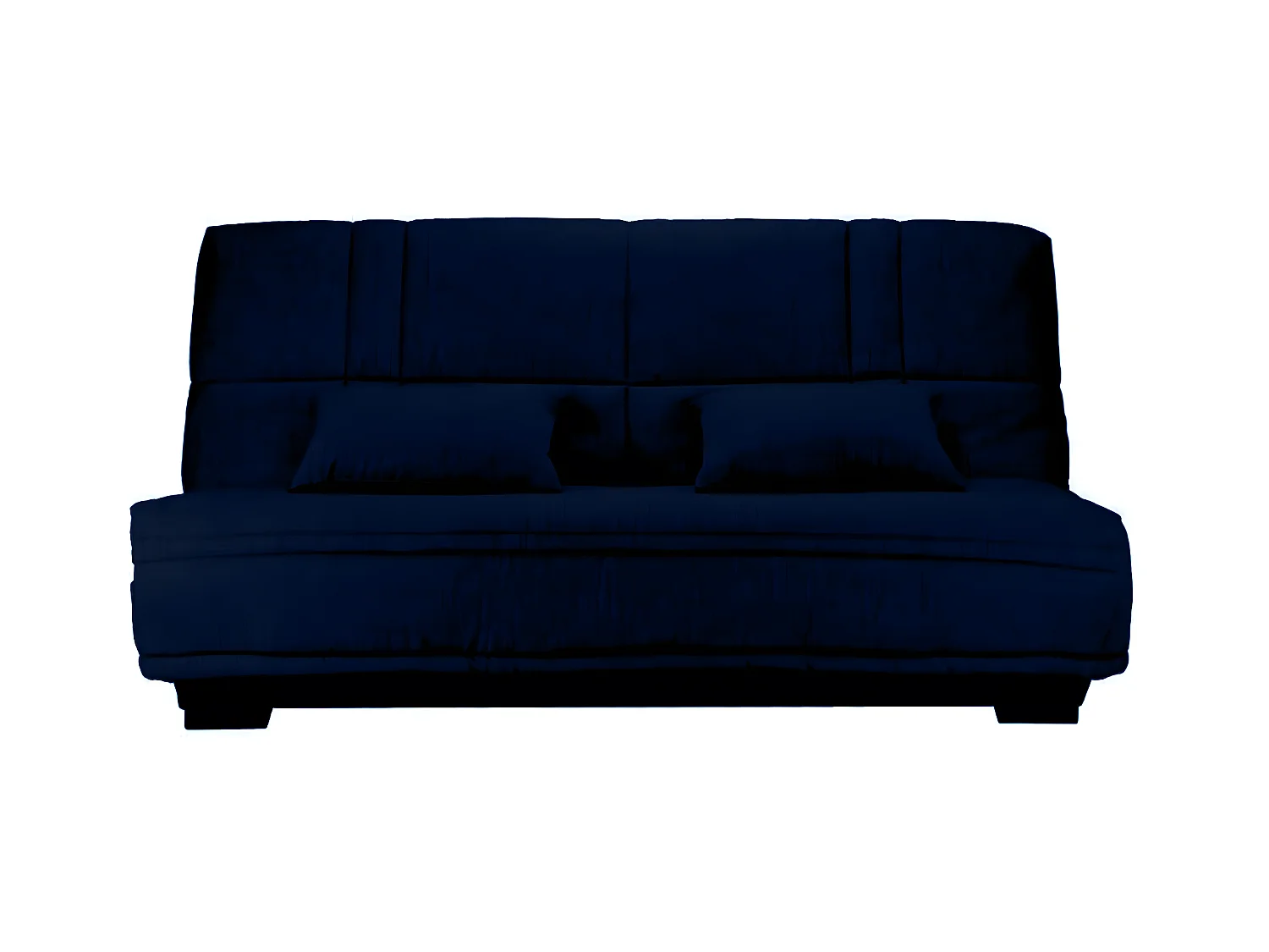 Canapé clic clac tissu avec rangement matelas Starlux 17cm Minel 207cm-Couleur Bleu marine