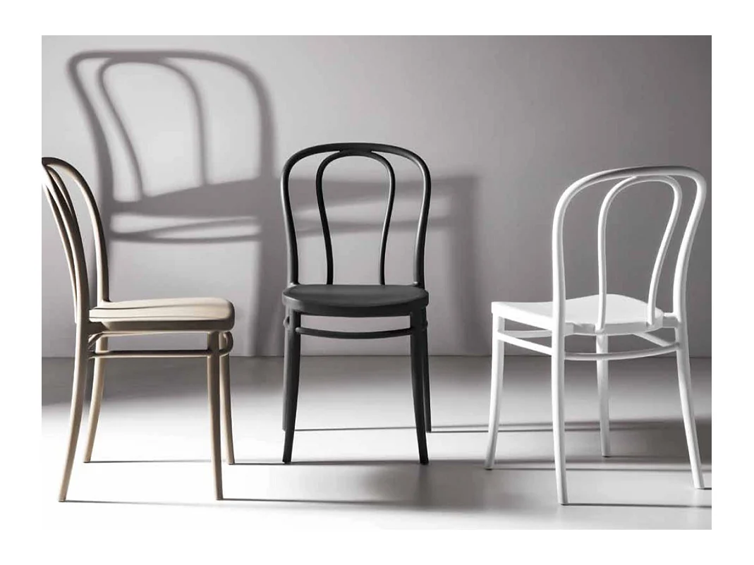 Chaise bistrot - Lot de 4-Couleur Beige clair