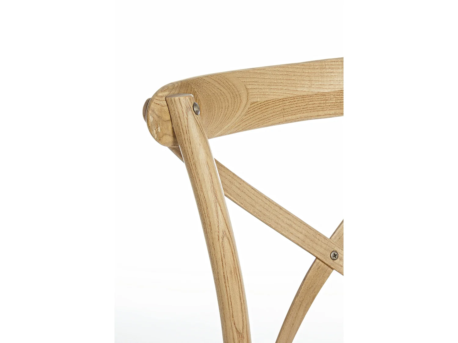 Chaise de cuisine Kiken - Fusion élégante de bois d'orme et rotin-Couleur Naturel