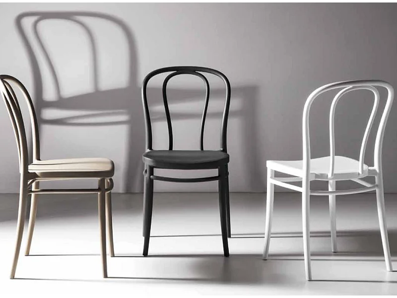 Chaise bistrot - Lot de 4-Couleur Gris foncé