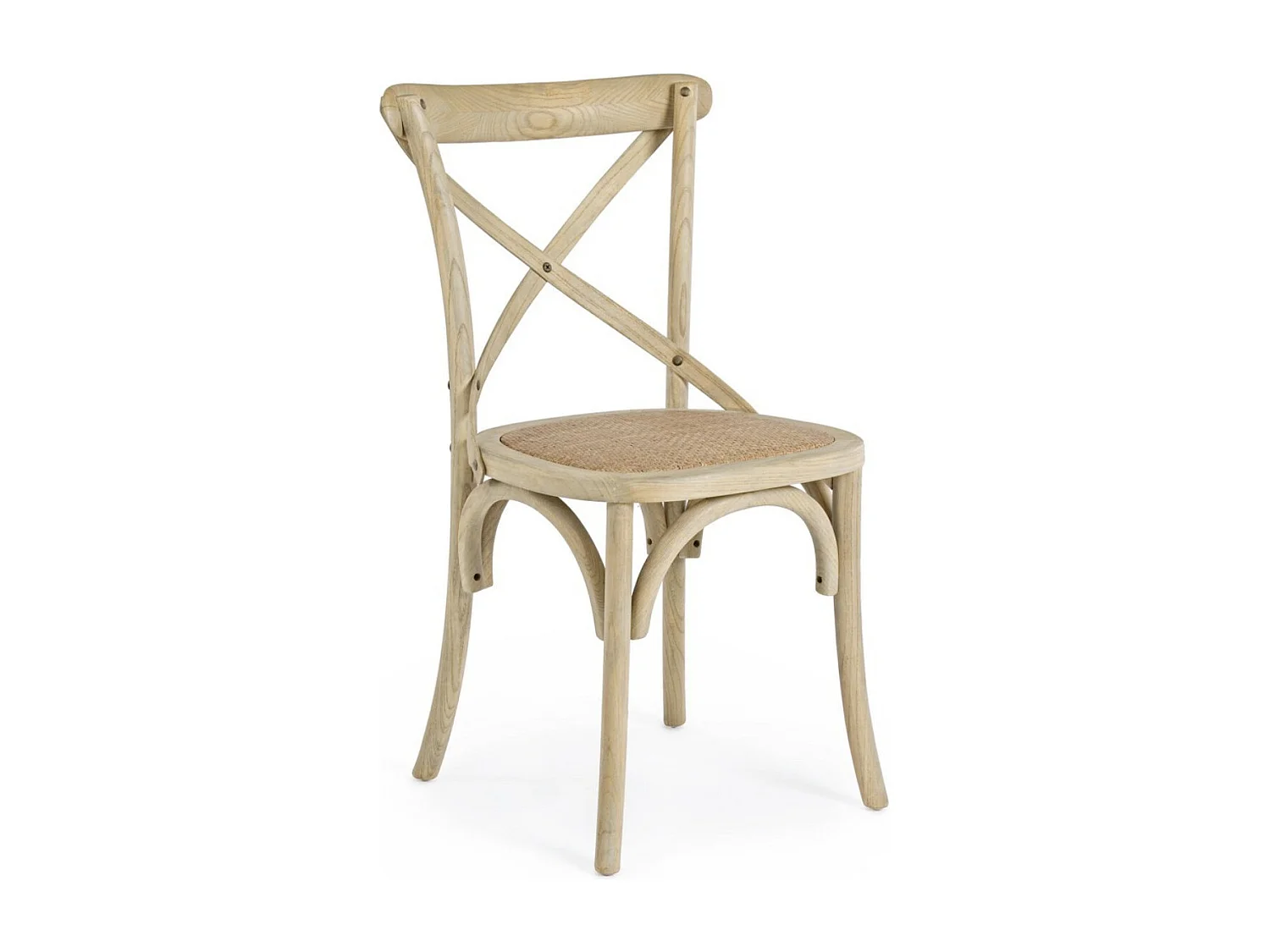 Chaise de cuisine Kiken - Fusion élégante de bois d'orme et rotin-Couleur Noir