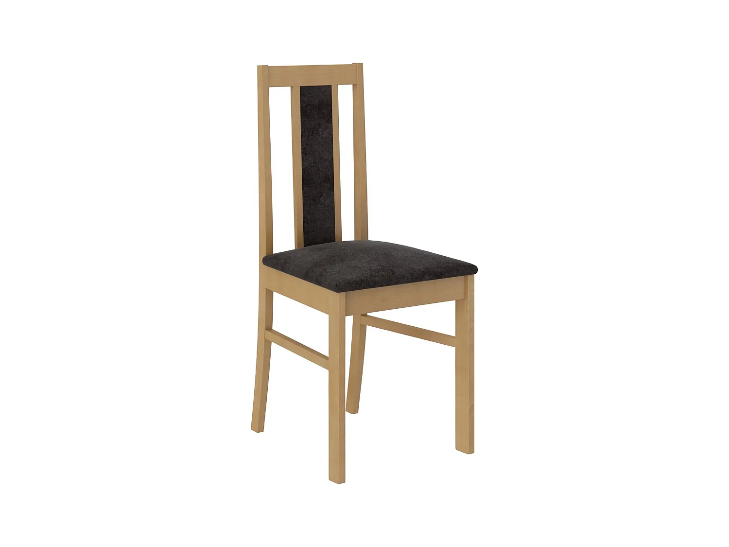 Chaise bois clair de hêtre et tissu Louiza-Tissu 27126