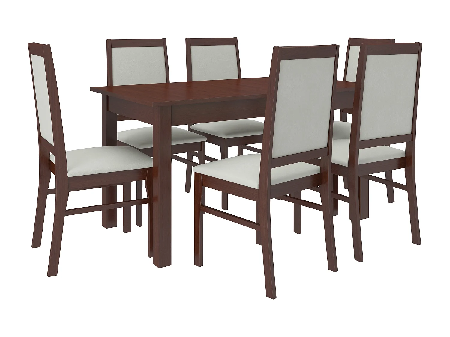 Chaise bois Noyer foncé et tissu au choix Klarika-Tissu 27133