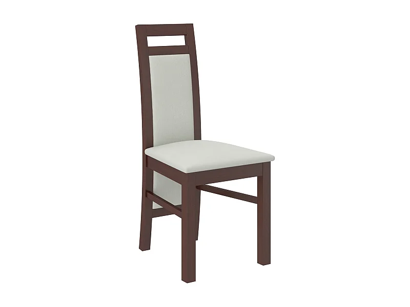 Chaise bois Noyer foncé et tissu tissu Mouka-Tissu 27101