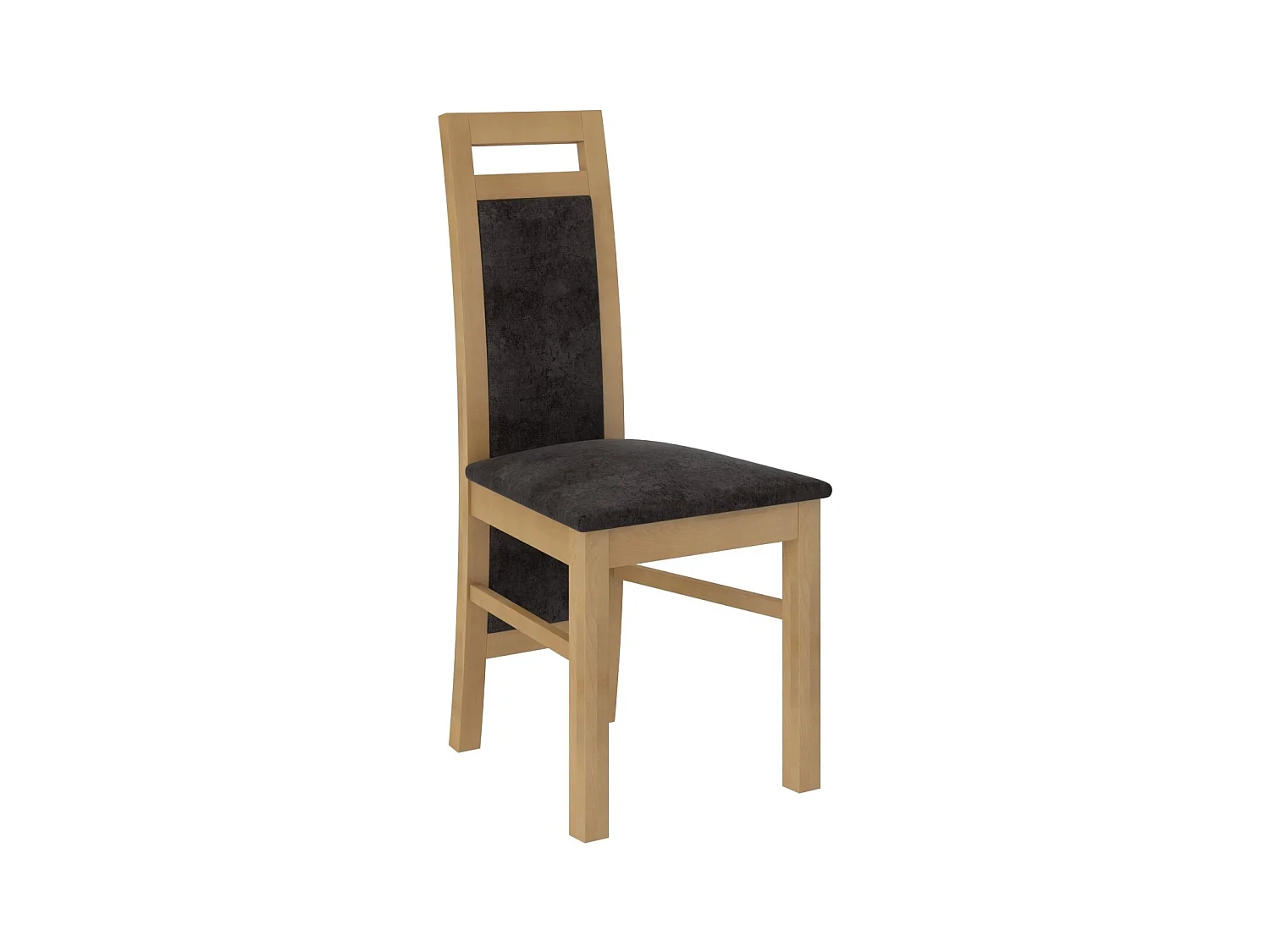 Chaise bois de hêtre et tissu tissu Mouka-Tissu 27115