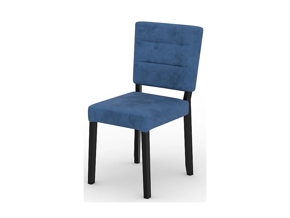 Chaise moderne en bois noir et tissu au choix Kloba-Tissu 27112
