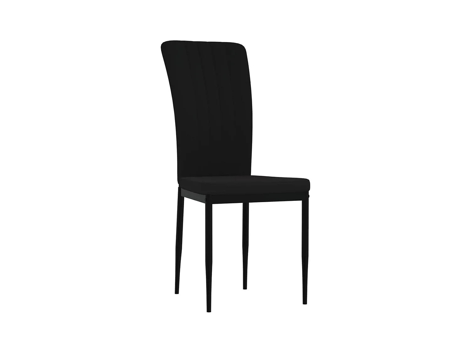 Eetkamerstoelen 4 st fluweel zwart